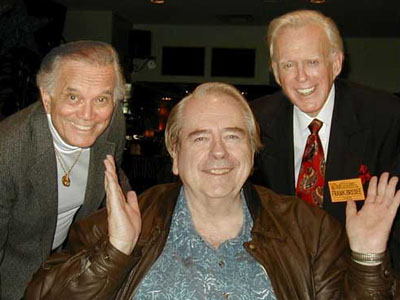 Jim Harmon (center) flanked by Tommy Cook and Frank Bresee.