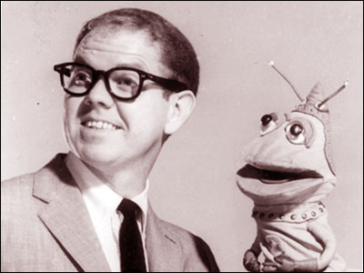 Stan Freberg and Orville the Moon Man.  Stan's on the left.