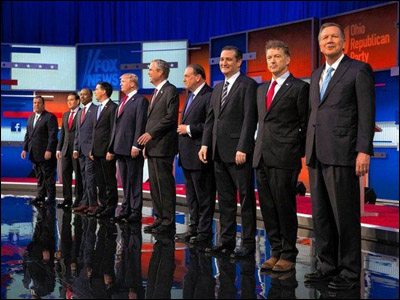 Blue tie, red tie,